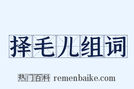 择毛儿组词是什么意思的图片